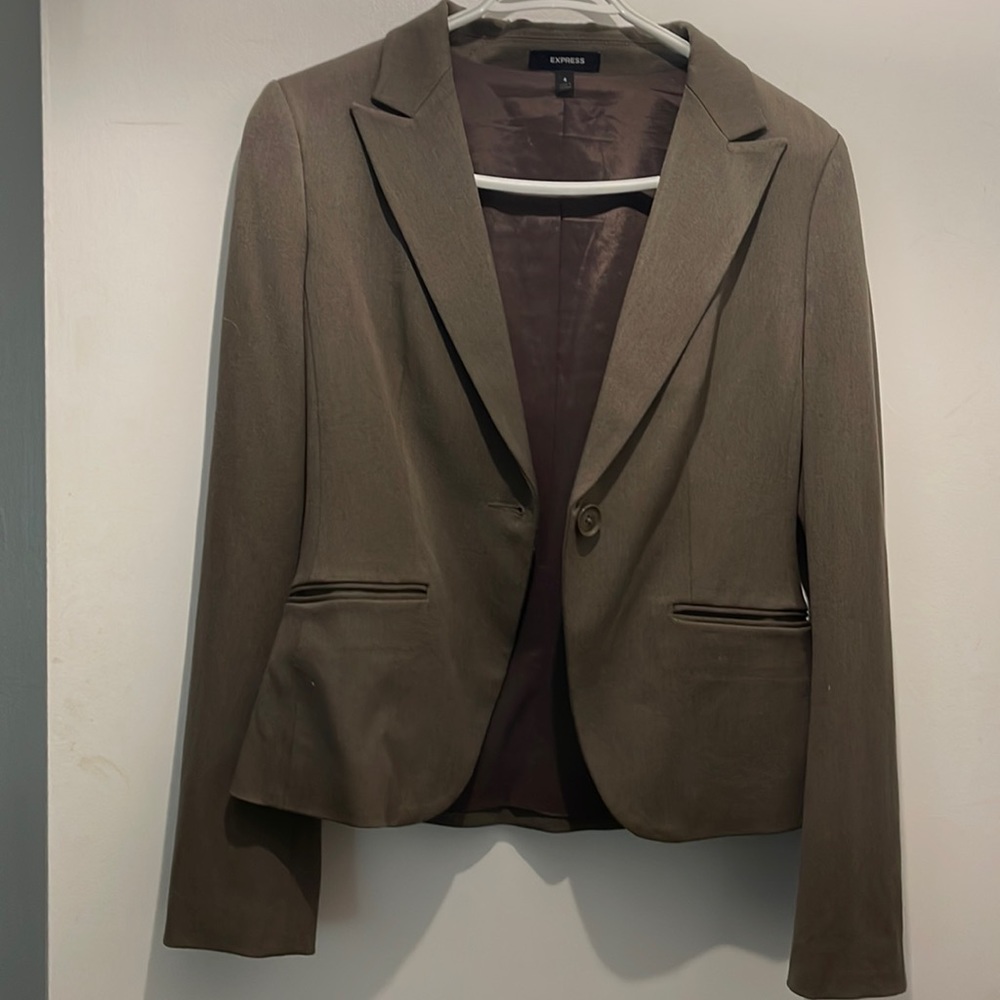Express light brown Matching Suit. Perfect condition - like new.